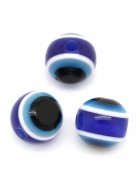 Бусины пластиковые глазки темно-синие. 8 мм